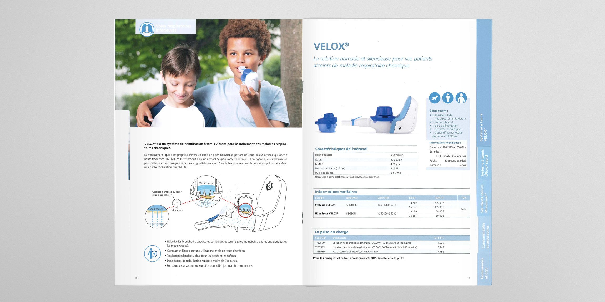 Conception du catalogue produits PARI France 2023 (pages intérieures)