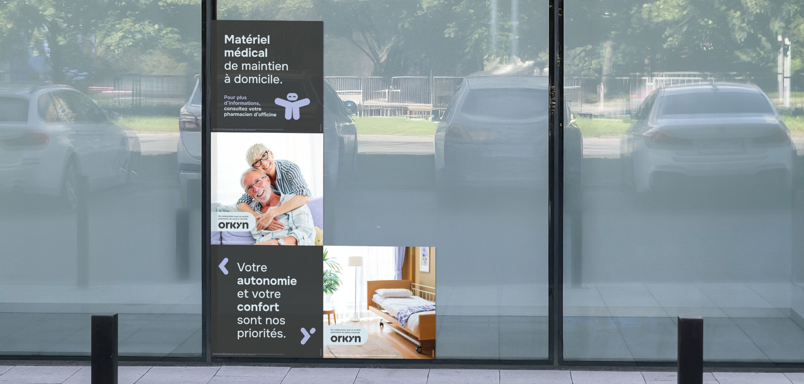 Grande vitrophanie modulaire 2026, proposition verticale