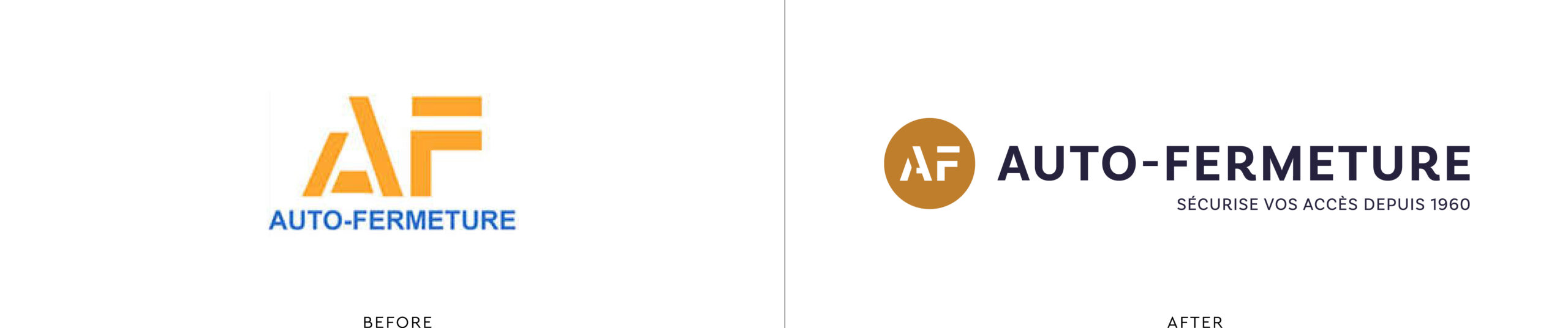 Logotype Auto-fermeture avant/après